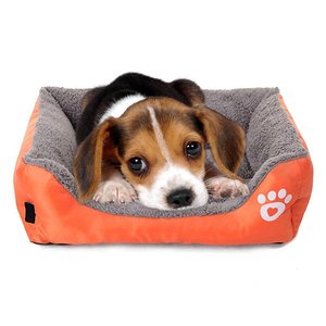 Cama suave y lavable Rectangular para mascotas, cesta cálida con forro polar para la mayoría de las mascotas - Product Image 2