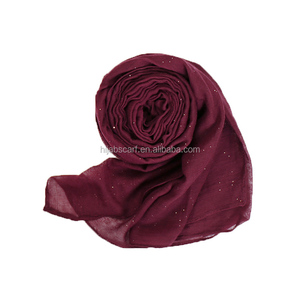 شال لامع صيفي خفيف الوزن وشاح فسكوزي بلون واحد للنساء المسلمات وشاح حجاب لامع - Product Image 4