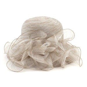 Casquette de mariée Sinamay Church Derby Fascinator pour femmes pas cher Chapeau de mariage British Tea Party - Product Image 2