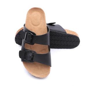 Sandalias de Corcho para Verano, Pantuflas de Exterior, Ningbo Byring, Alta Calidad, para Hombre y Mujer, EVA, Poliéster, Negras y Personalizadas - Product Image 2