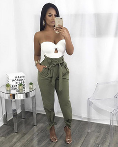 <span class=keywords><strong>Pantaloni</strong></span> da <span class=keywords><strong>donna</strong></span> in Chiffon a vita alta <span class=keywords><strong>con</strong></span> cravatta <span class=keywords><strong>con</strong></span> fiocco e coulisse <span class=keywords><strong>con</strong></span> elastico in vita <span class=keywords><strong>pantaloni</strong></span> Casual <span class=keywords><strong>pantaloni</strong></span> E52154 - Product Image 5