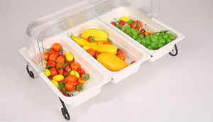 <span class=keywords><strong>Vaisselle</strong></span> de buffet de restaurant, bacs à nourriture de taille <span class=keywords><strong>gastronomique</strong></span> de 20,5 pouces, plateau à nourriture en mélamine - Product Image 3