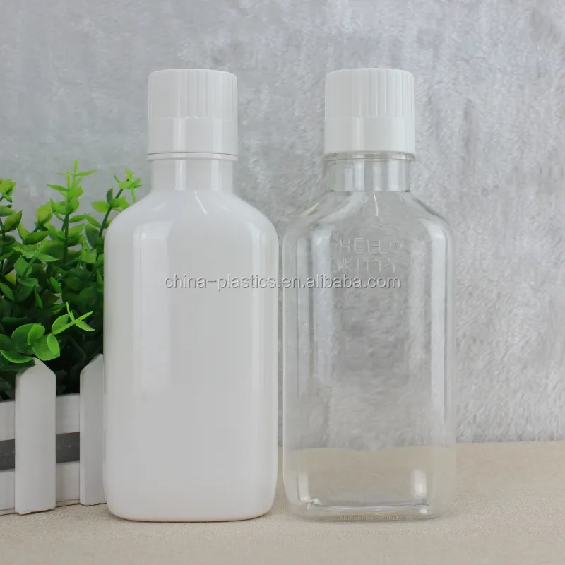 Chinese exporters 400 ml white transparent plastic bottle