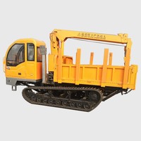 Raupen transporter 5 Tonnen Mini-Ketten kipper mit Holz greifer kran