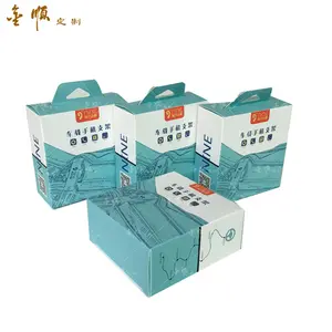 Boîte d'emballage personnalisée en papier avec trou de suspension, 10 pièces