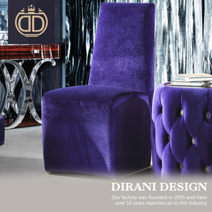 De luxe mariée et le marié de mariage <span class=keywords><strong>chaise</strong></span> <span class=keywords><strong>velours</strong></span> pourpre royal <span class=keywords><strong>dossier</strong></span> <span class=keywords><strong>haut</strong></span> tissu de mariage à manger <span class=keywords><strong>chaise</strong></span> - Product Image 3