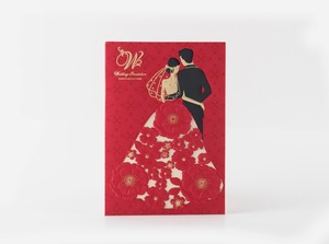 Esperamos contar con tu presencia impresión personalizada tarjeta de invitación de boda Chino - Product Image 2
