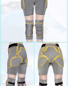 Ensemble pantalon rembourré et genouillères, avec coussinet noir et gris, pour le Ski, le vélo, le vtt, la Snowboard, la neige, le sport, disponible en chine, prix d'usine - Product Image 4