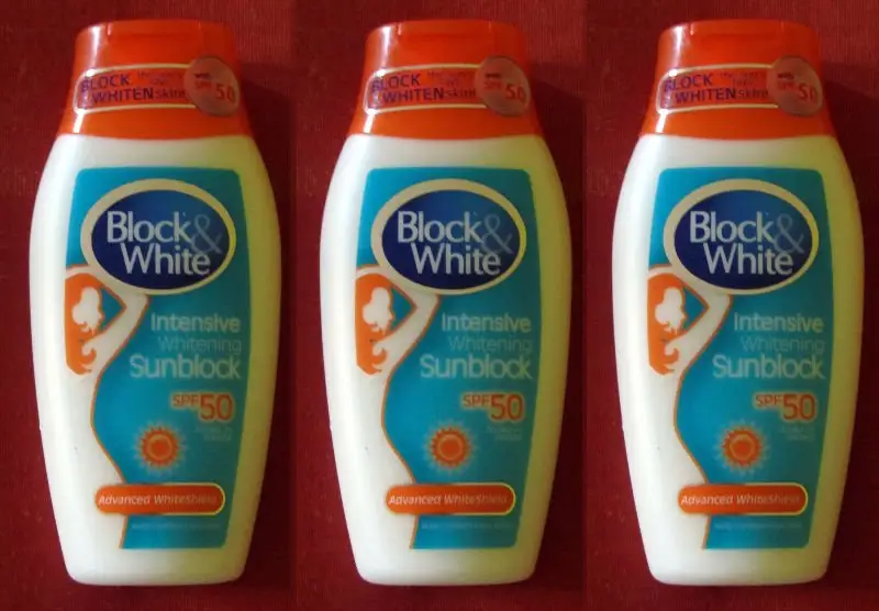 3 bloques y blanco blanqueamiento intensivo bloqueador solar spf 50