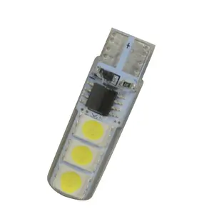 סופר בהיר W5W 194 168 501 סיליקון W5W t10 6smd 5050 רכב led טריז פנים strobe אור הנורה