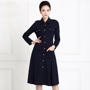 Profession Wholesale Classy Women <strong>Dresses</strong> Fancy Design Front Ladies <strong>Black</strong> <strong>Button</strong> <strong>Dress</strong> - Product Image 3