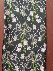 Tela de poliéster 170gsm 100%, 10 colores, flores de tacto suave, brocado, fiesta de oficina, <span class=keywords><strong>Material</strong></span> de vestido largo - Product Image 2