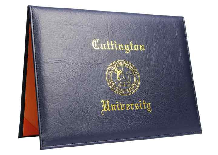 Clip File Type and Leatherette Material Diploma Covers