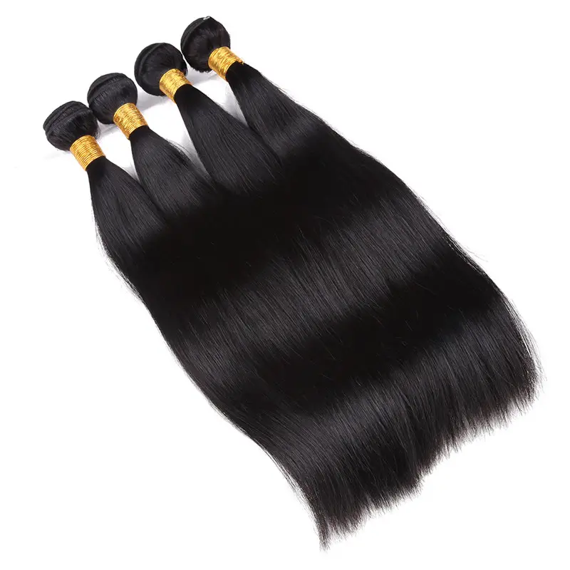 Rohes indisches Haar Großhandel Remy 100 Echthaar verlängerung, rohes jungfräuliches indisches Haar, glattes menschliches Haar Bündel