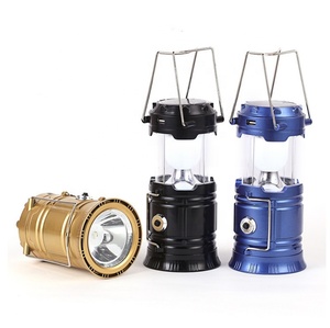 Lampe Led solaire à panneau d'alimentation solaire, avec batterie 18650, chargeur de téléphone, luminaire de tente - Product Image 6