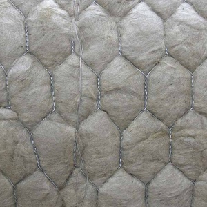 Rock Wool Construction Building <strong>Materials</strong> 100mm <strong>Fireproof</strong> Rock Wool Blanket Wired Netting Lana Di Roccia Felt Covered Wire Mesh - Product Image 3
