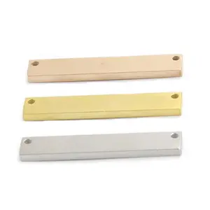 35mm de acero inoxidable pulido espejo rectángulo de resultados de la joyería de DIY encantos <span class=keywords><strong>Bar</strong></span> para la fabricación de pulsera - Product Image 1