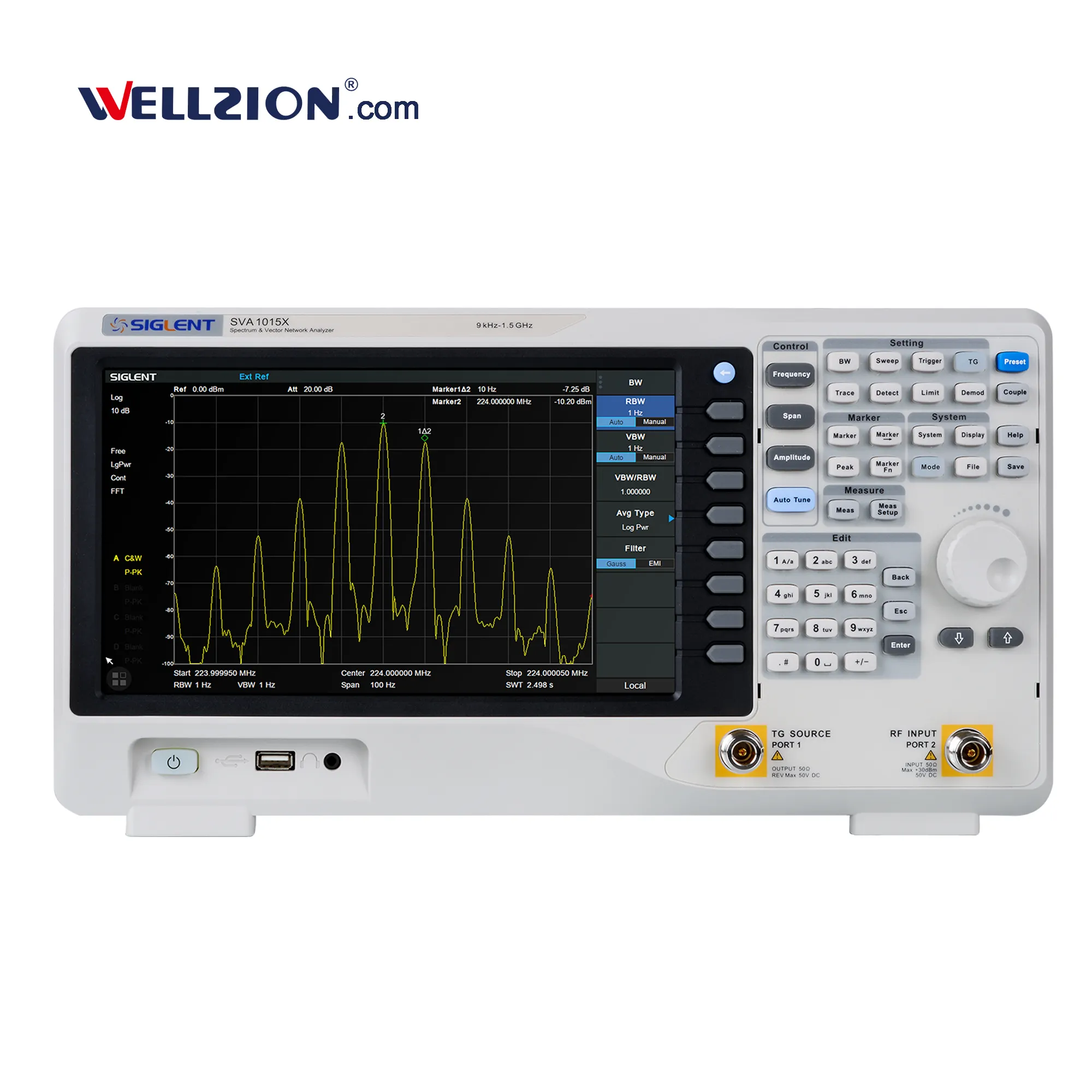 SVA1015X, 1.5 GHz Geïntegreerde Spectrum Analyzer en Vector Netwerk Analyze