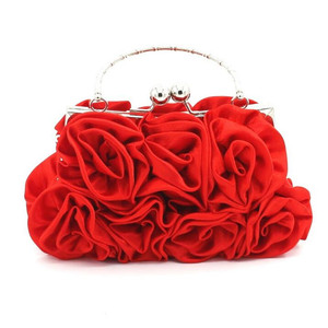 Di lusso <span class=keywords><strong>elegante</strong></span> raso bianco rosa fiori da sposa borse da sera da sposa matrimonio bianco <span class=keywords><strong>pochette</strong></span> da <span class=keywords><strong>donna</strong></span> - Product Image 2
