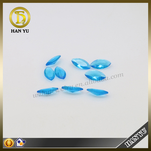 Linda gema sintética por mayor talla marquesa 5 * 10mm <span class=keywords><strong>el</strong></span> lago de cristal azul - Product Image 2
