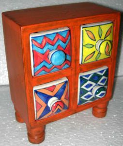 Caja de almacenamiento de joyas, cajón de especias de utilidad cerámica - Product Image 1