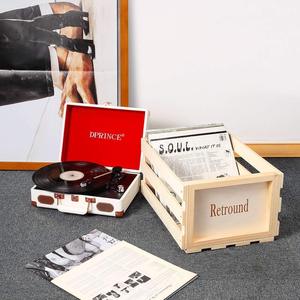 Gỗ Vinyl Có Thể Xếp Chồng Album Kệ 50-70 Album Lưu Trữ Kỷ Lục Thùng Lưu Trữ Retro Disc Box Cube - Product Image 5