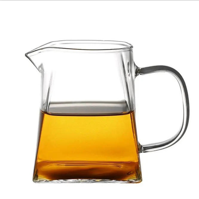 350Ml 500Ml Vierkante Hittebestendige Borosilicaatglas Water Jug Koffie Kruik Met Rvs Deksel Modieuze Drinkglazen