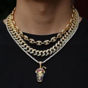 2019 nueva llegada Hiphop Material de cobre borracho taza hielo colgante personalizado - Product Image 2