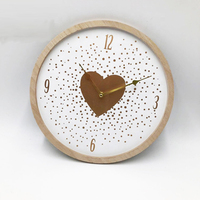Horloge murale ronde en bois, décoration Vintage Simple de style Antique pour la maison