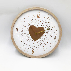 Antique Home Decoration Simple <strong>Vintage</strong> Round Wooden Wall <strong>Clock</strong> - Product Image 4