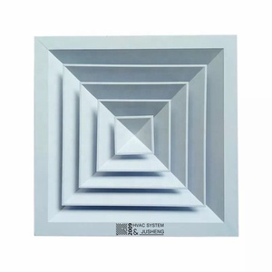 Hvac Hệ Thống Làm Mát Louver Mặt Trần Bảng Điều Chỉnh Khuếch Tán Không Khí Vuông 4 Cách Tùy Chọn - Product Image 2