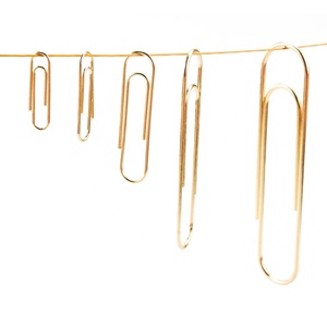 <span class=keywords><strong>Taille</strong></span> mixte Grands trombones Plaque d'or de haute qualité Trombones géants en métal Jumbo - Product Image 2
