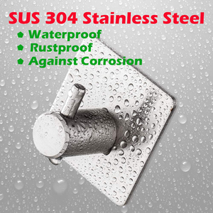 Hf 304 Thép Không Gỉ Tự Dính Tường Móc Quần Áo Móc Duy Nhất Nhiệm Vụ Nặng Nề Áo Khăn Áo Móc - Product Image 2