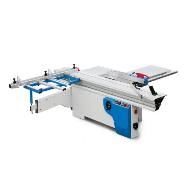 Sierra de panel de mesa deslizante de precisión, máquina cortadora de madera con función automática de 45 grados