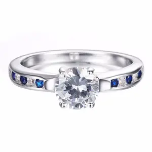 Cristallo cubic zirconia della pietra preziosa dell'argento sterlina 925 monili anello donna