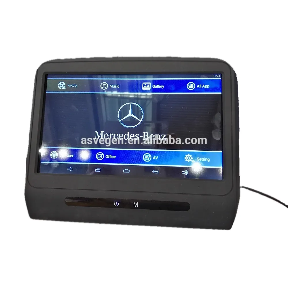 Für Mercedes-Benz Auto Android4.4 Quad Core kopfstütze monitor kopfstütze mp5 player Eingebauter Lautsprecher Unterstützung USB SD Spiele