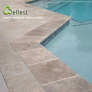 Venta al por mayor Beige <span class=keywords><strong>Natural</strong></span> travertino Bullnose de piscina de borde Copings para piscina - Product Image 2