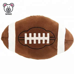 Decoration Home OEM Custom Plush Rugby Ball Shape Pillow Seat Cushion LOW MOQ Cheap Sports Soft Stuffed Toy Plush Rugby Ball