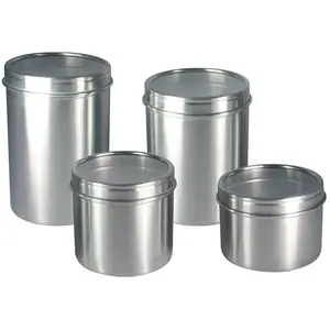 Creatives Stainless Steel Food Storage Canister Jar Kitchen Metal Canisters Storage Bottles Coffee Sugar Tea Seasoning Jar