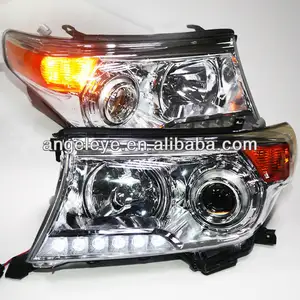 Voor TOYOTA OEM Land Cruiser LC200 FJ200 LED Koplamp met Projector Lens 2008-2013 Jaar Chrome behuizing