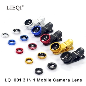 orient 3 en 1 magie téléphone mobile camera lens fisheye / grand - angle / premier clip objectif de la caméra LQ-001 - Product Image 6