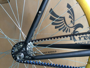 Vélo à pignon <span class=keywords><strong>fixe</strong></span> de style nouveau avec cadre en acier Hi-ten OEM 700C et transmission par courroie - Product Image 5