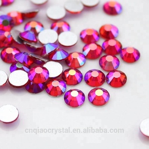 Plateado colores AB plata folid pedrería de cristal posterior plana para los accesorios de la ropa - Product Image 5