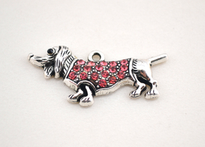 P500156 Yiwu Huilin Jewelry Pendentifs personnalisés en cristal <span class=keywords><strong>multicolore</strong></span> en forme de chien <span class=keywords><strong>teckel</strong></span> - Product Image 3