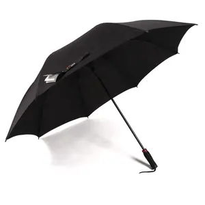 RST جودة عالية اضافية كبيرة الحجم 64 بوصة التلقائي أسود مخصص مطبوعة العاصفة مظلة غولف مع طباعة الشعار