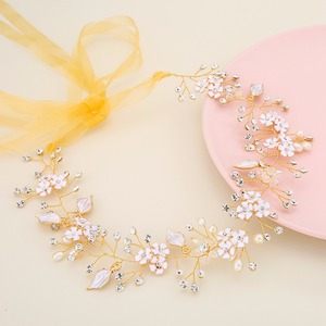 Serre-tête de mariée avec rubans, accessoire de cheveux pour mariée et demoiselle d'honneur, pour femmes et filles - Product Image 4