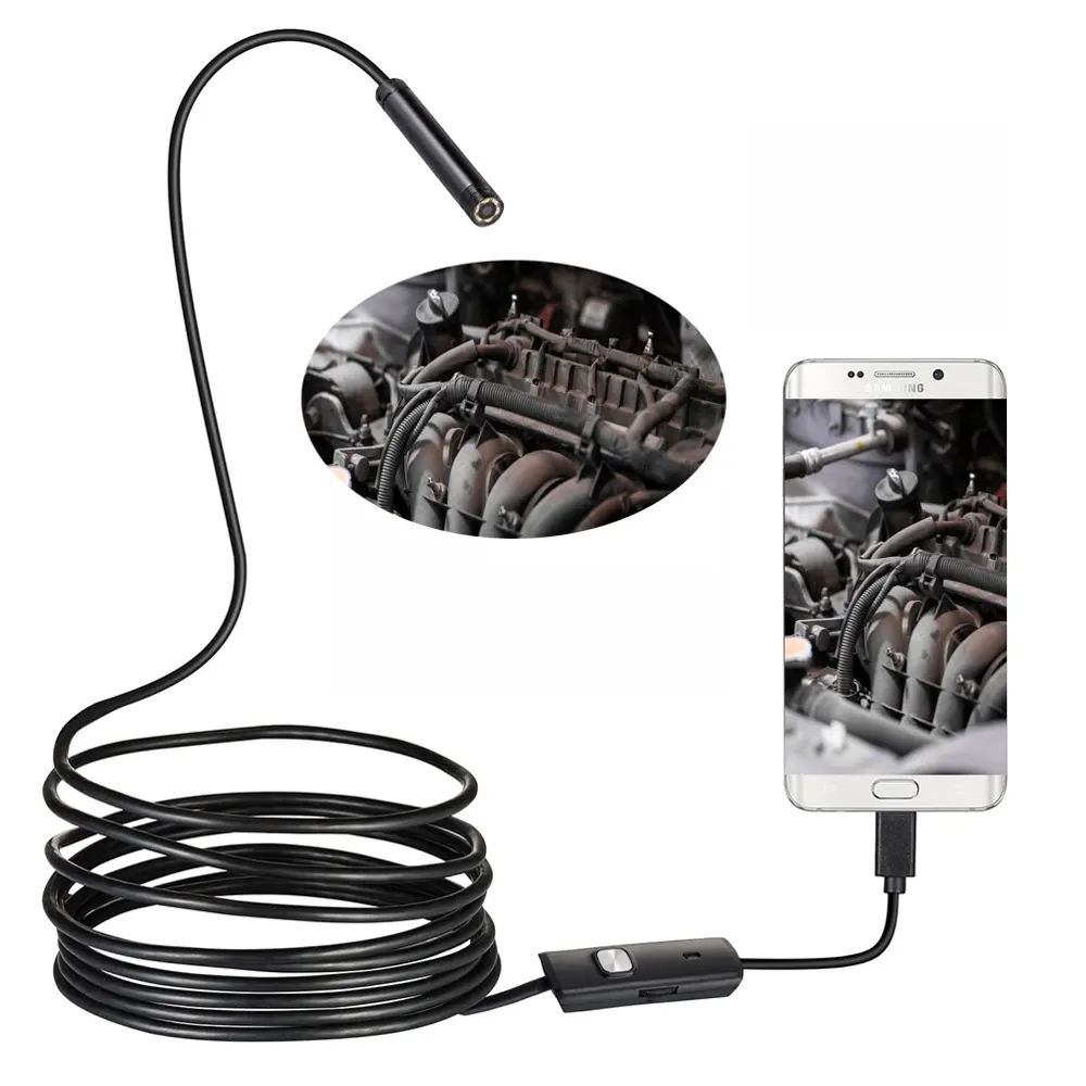 Free Shipping FBA Barcode 1M 5.5mm/7mm Android USB Endoscope Camera Flexible