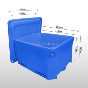 1000L Rotomolding Cách Điện Cá Bồn Tắm, Cách Điện Hộp Cá, Cá Mang Container