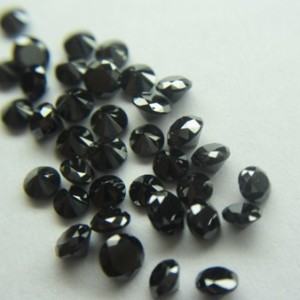 Diamantes negros sueltos redondos naturales de corte brillante de fabricante indio Diamantes naturales negros sueltos Precio por quilate - Product Image 3