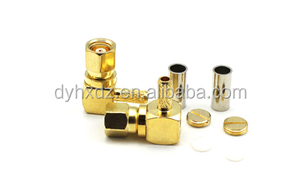 Smc правый угол обжимной коаксиальный разъем для RG174 RG223 кабель - Product Image 3